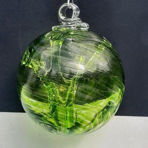 Hanging Glass Ball 3" Diameter Peridot Green Witch Ball (1) 3INWB9